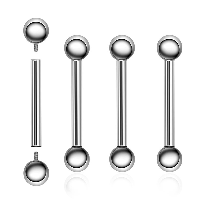 G23 Titanium Internal Thread Straight Rod Tongue Nail Earrings F136 Titanium Alloy Ear Bridge Basic Rod Body Piercing Jewelry Accessories detail image 10