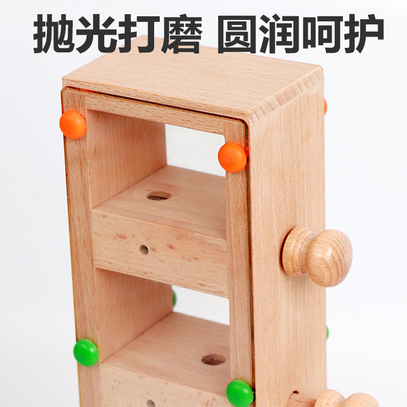Bolas de madera rompecabezas juguetes infantiles educación temprana mano ojo coordinación entrenamiento infantil desarrollo intelectual juego de bloques de construcción