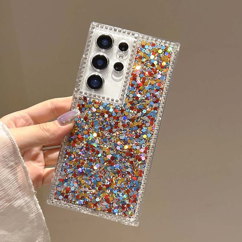 水钻闪粉滴胶适用三星s25手机壳新款镶钻samsungA35个性S24防摔壳