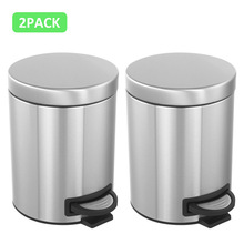 Y 30694 Champagne gold pedal lidded trash can ���Ľ��̤����