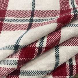 色织格子雪尼尔面料 经纬雪尼尔 沙发布窗帘 抱枕布手感柔软 舒适