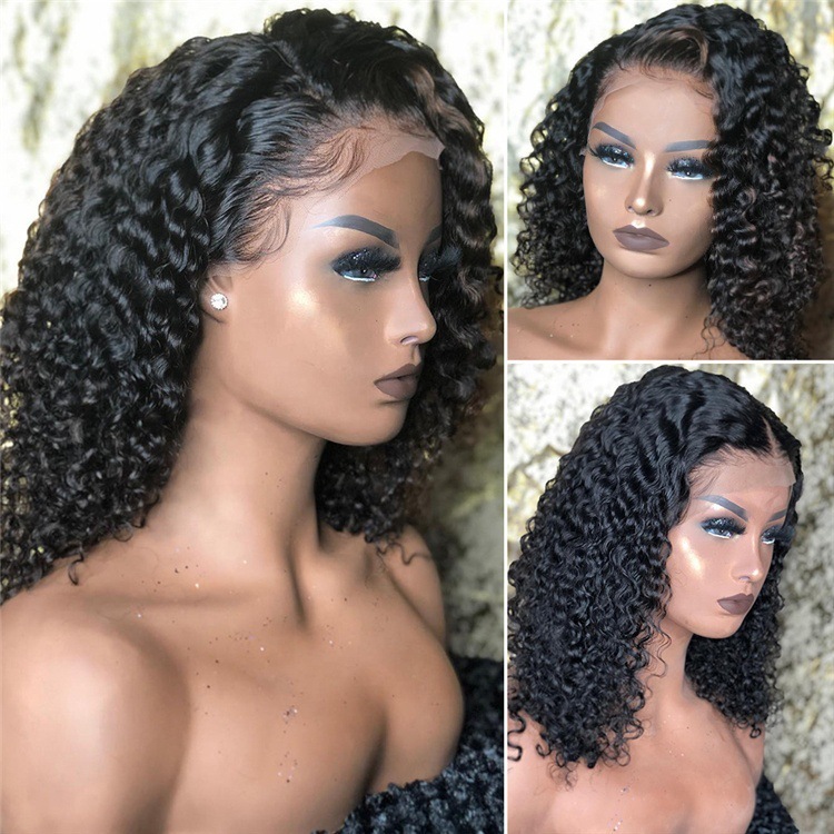 Front lace wig European and American wig women's AliExpress new products in long curly hair chemical fiber wig headgear factory spot