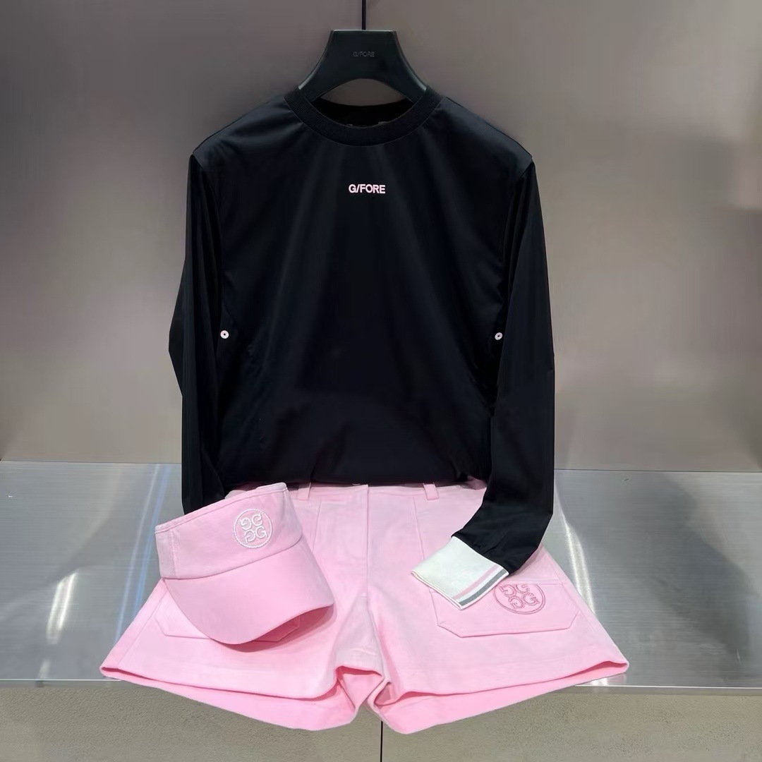 Round Neck Windproof Long-Sleeved Slimming Look Golf Clothing Women's Comfortable Tops Sports Whitening Golf Baseball Uniforms