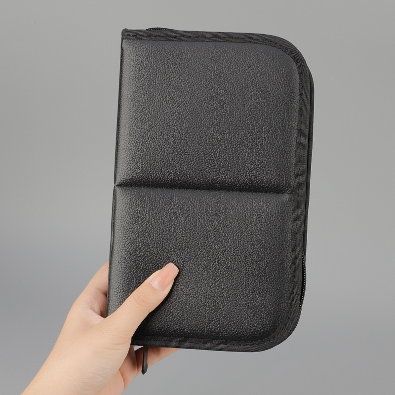 Nuevo bolso de cepillo de maquillaje transfronterizo de 14-40 agujeros bolsa de almacenamiento de gran capacidad bolsa de maquillaje plegable negra grande en stock