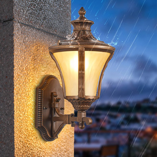 European-style wall lamp outdoor courtyard led doorway balcony outdoor corridor American retro Wall waterproof lamp exposed table lamp