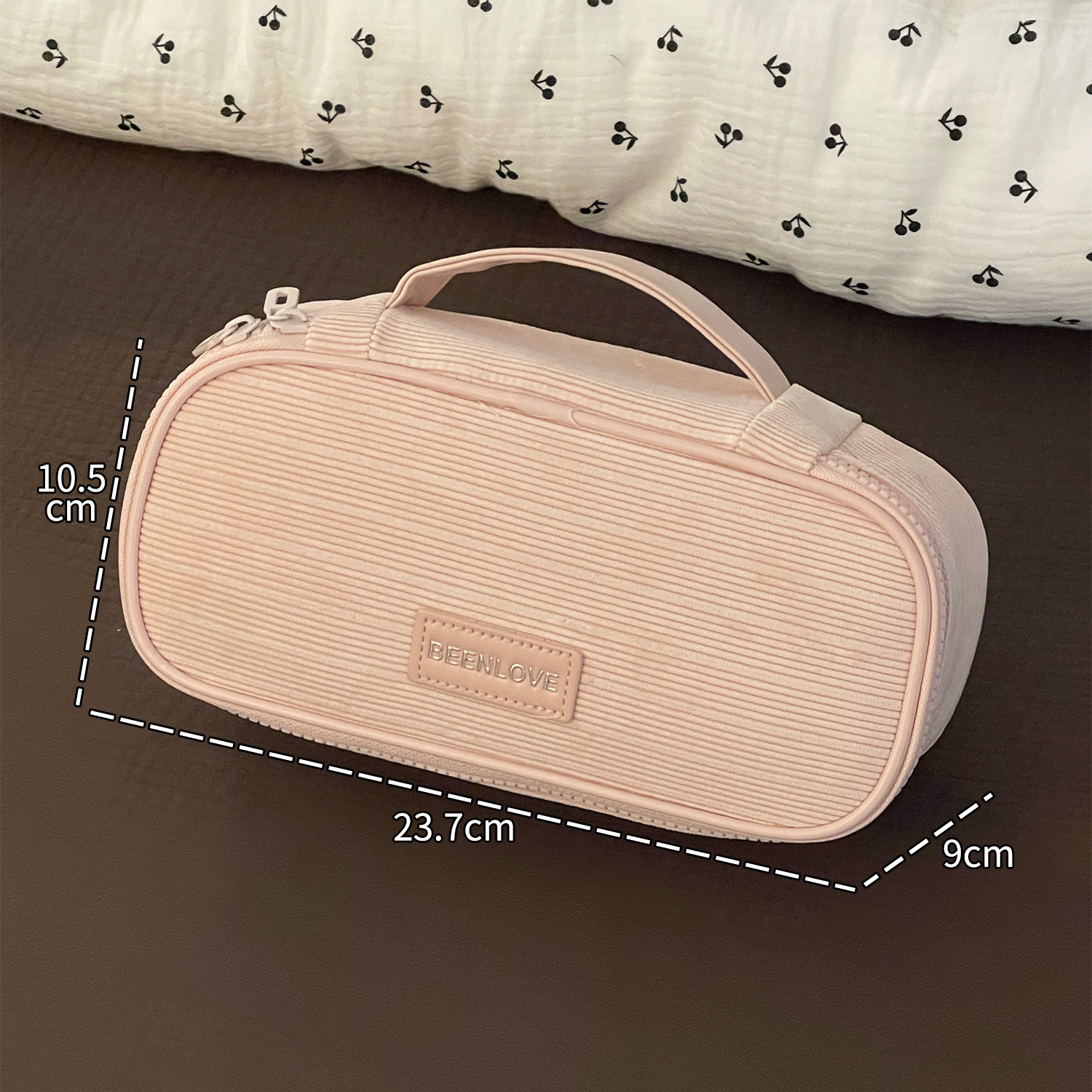 Bolsa de maquillaje simple rosa