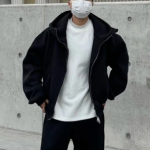 简约美式重磅连帽卫衣开衫男潮流阔版系带休闲裤宽松两件休闲套装|undefined