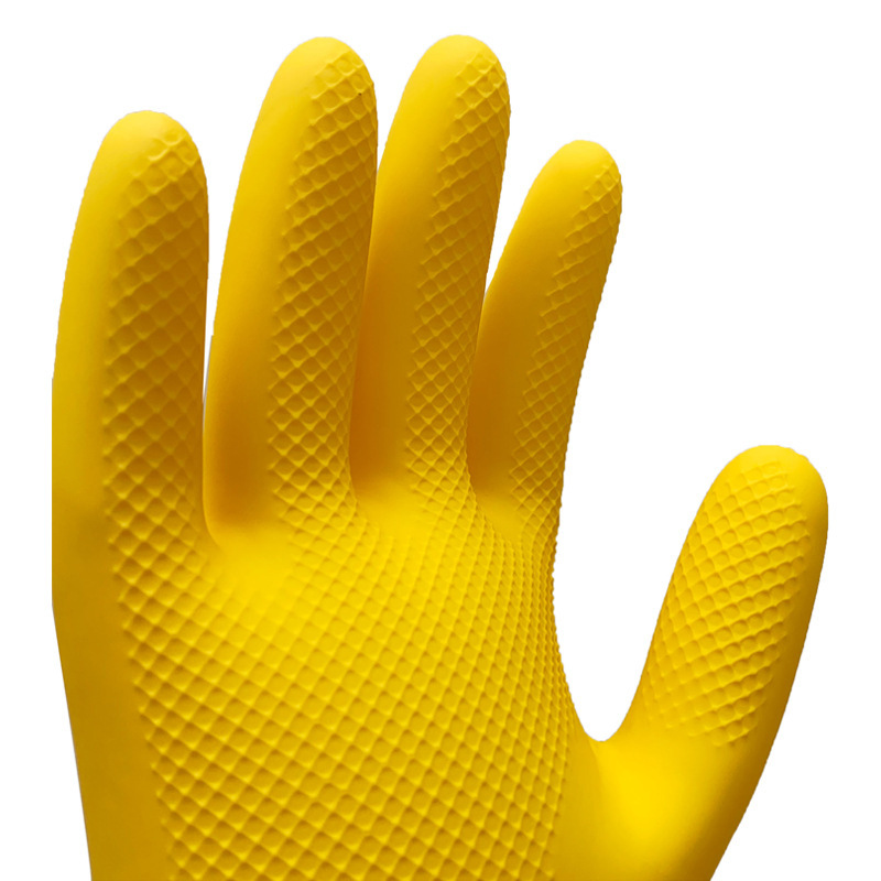 Guantes de látex engrosados, impermeables, impermeables, antideslizantes, industriales resistentes al desgaste, limpieza del hogar, venta al por mayor de fábrica general