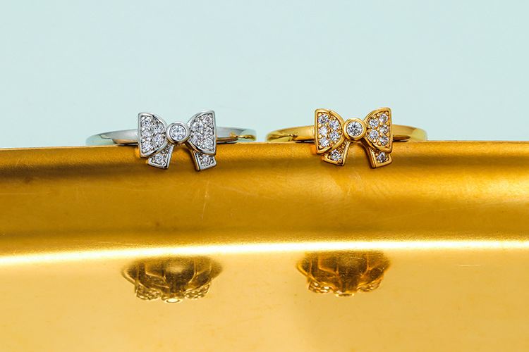 18K Real Gold Plated Plating Material Zircon Inlay Material Metal Plating Geometric Zircon
