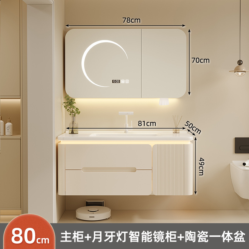 Baños personalizados de roble gabinete de baño gabinete de baño nuevo cerámica en una bañera lavabo facial