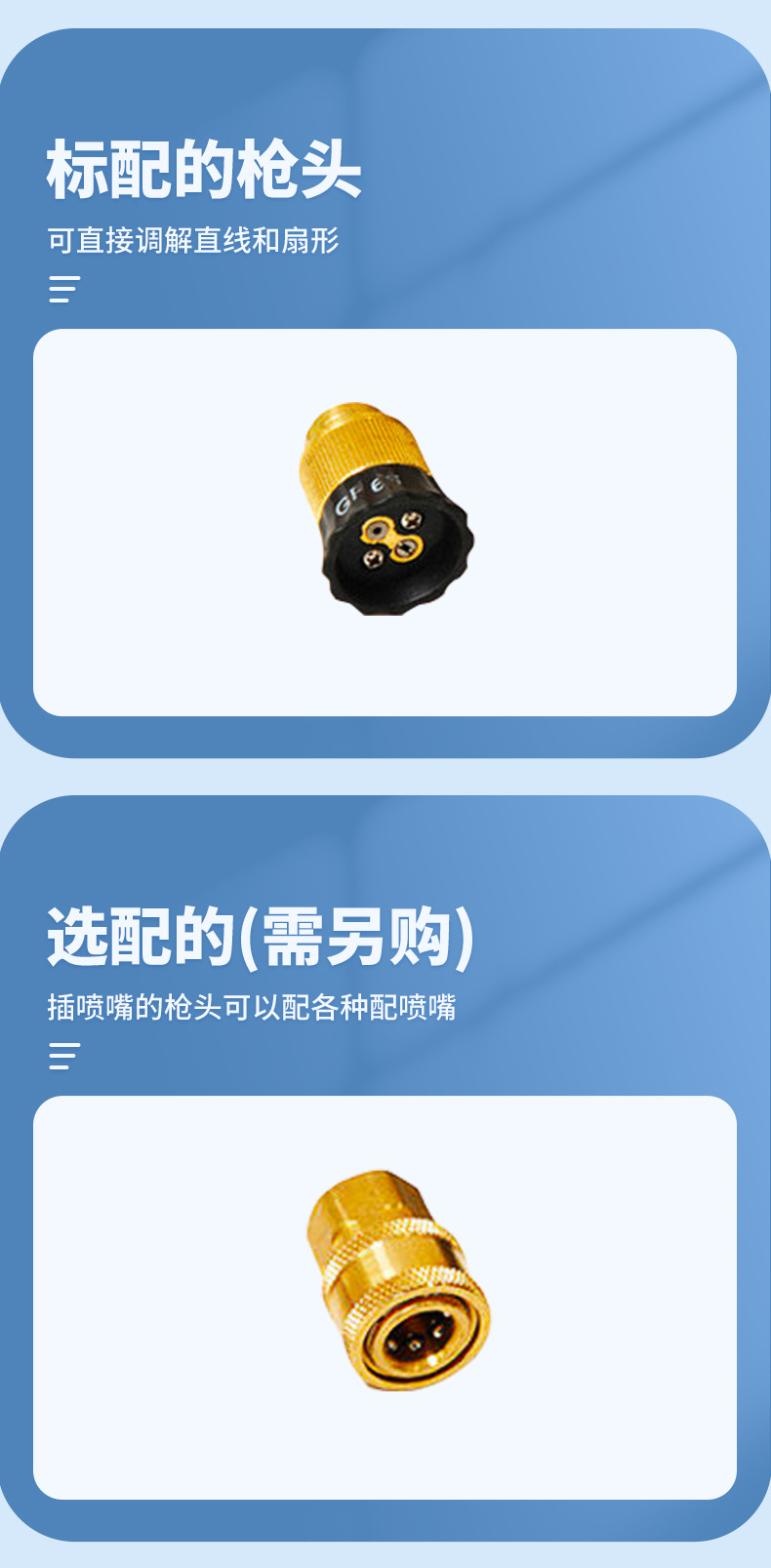 Panda Commercial and Industrial Ultra-High-Pressure Cleaning Machine Original Water Gun Long Gun Short Gun Nozzle Water Gun Head