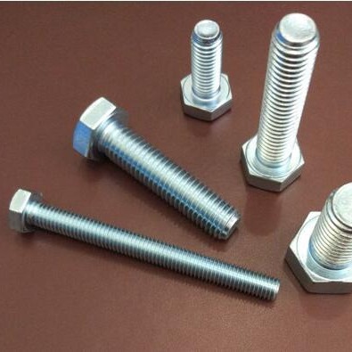 8.8级 蓝白锌 UNI5739 M12*40 45 50 55 60 65 六角头螺栓全螺纹