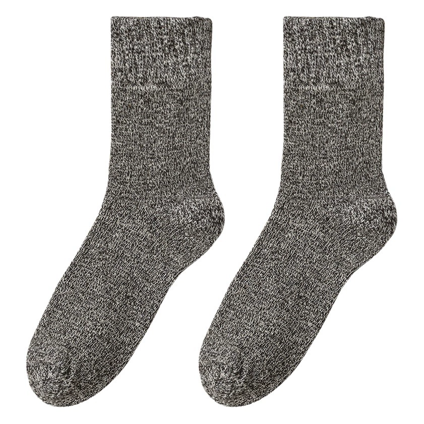 Новые зимние утолщенные носки мужские сплошные носки плюс бархат теплые мужские носки