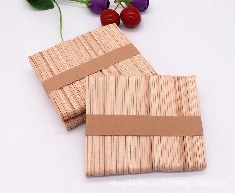50 unidades de un paquete de palos de helado de madera palos de helado DIY modelo de jardín de infantes accesorios de material de producción creativa