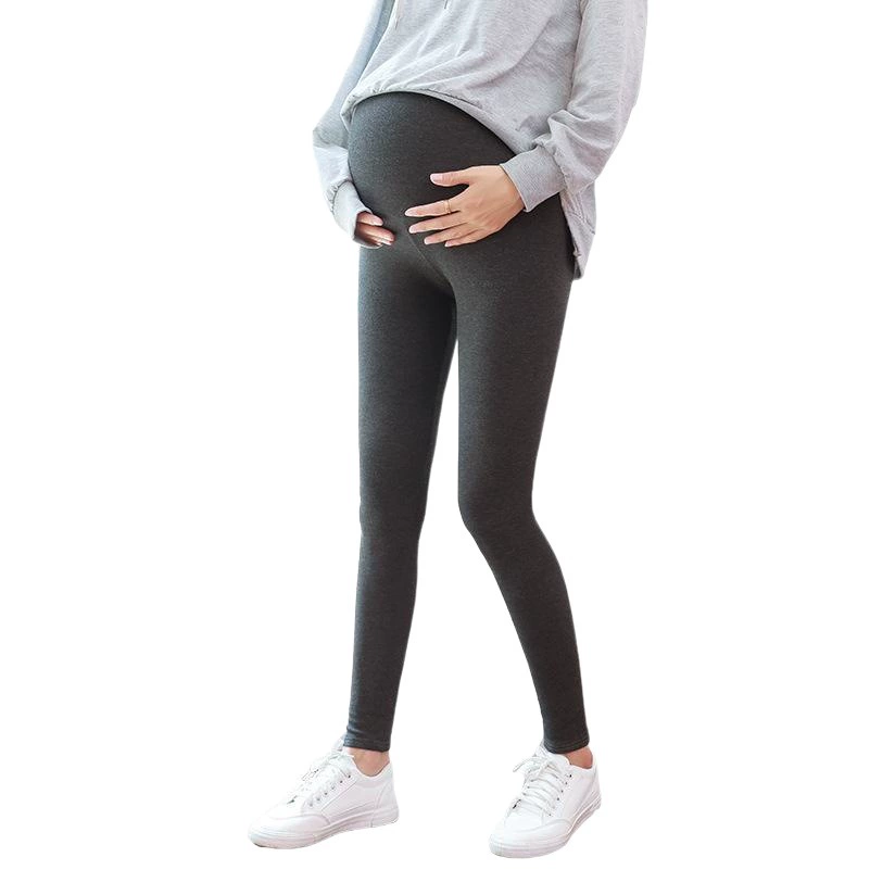 Леггинсы для беременных, облегающая одежда для беременных, осенне-зимние брюки, большие размеры, на флисовой подкладке, верхняя одежда, длинные брюки, вертикальная полоска, длина девять десятых, высокая эластичность.