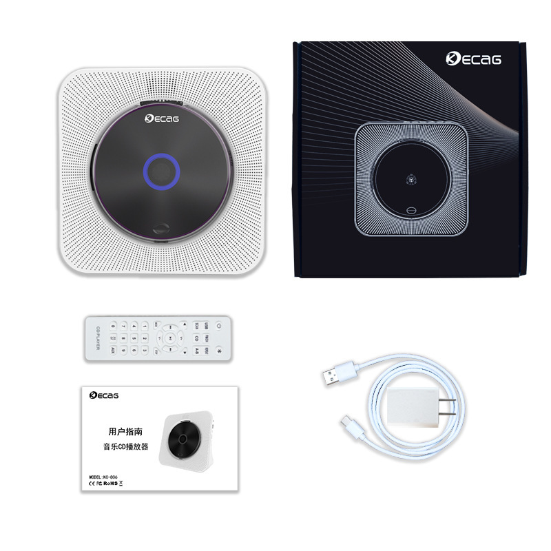 Kecag家庭用cdプレーヤーレトロinsプレゼント英語bluetooth音楽ディスクアルバムcdプレーヤー|undefined