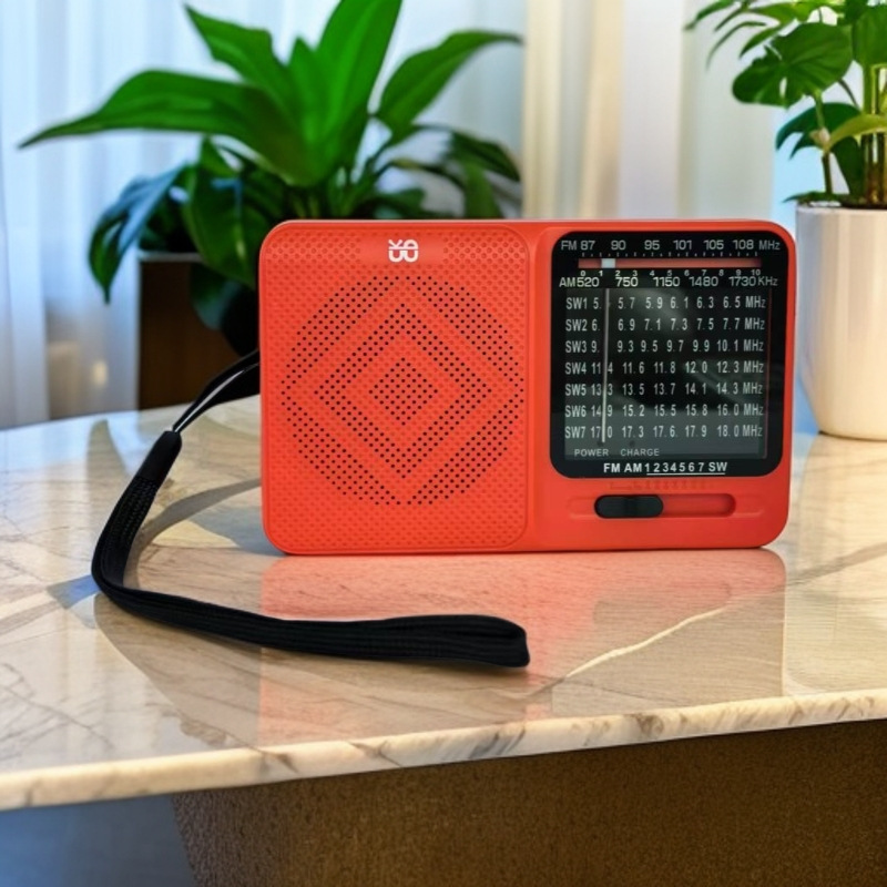 Radio multifunción portátil al por mayor transfronteriza batería seca recargable Semiconductor de doble uso para personas mayores en voz alta
