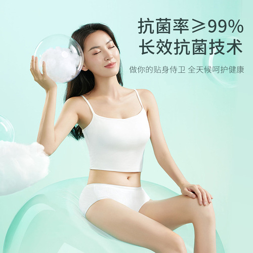 5A Antibacterial Disposable Underpants for Women - Travel Pure Cotton Sterile Wash-Free Full Cotton Shorts - Tour Daily Disposable Bottom Pants