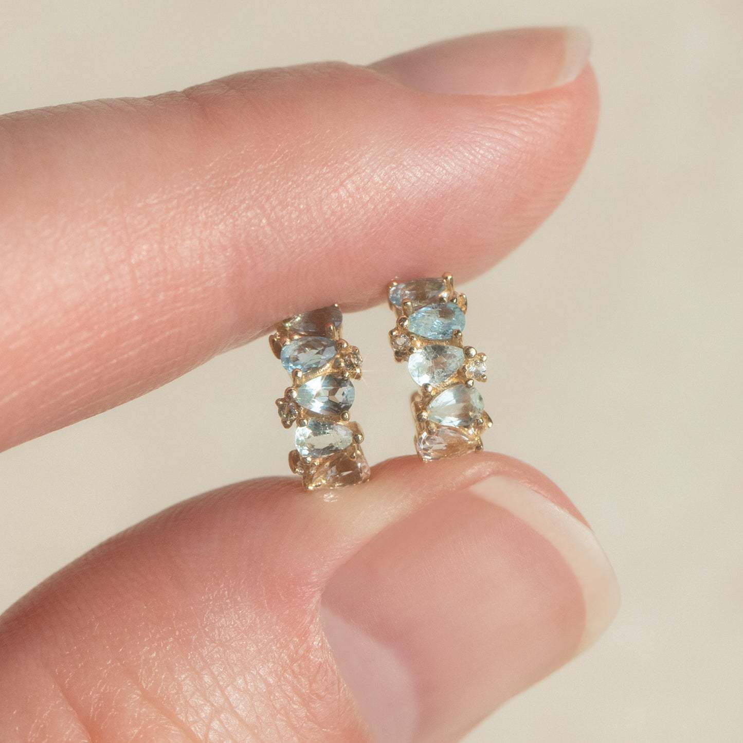Solid Gold Ombre Birthstone Hu