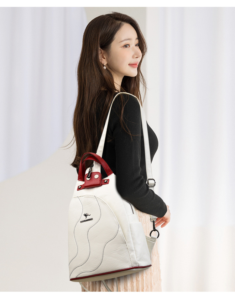 Anti-theft 17 Inch Solid Color Daily Women's Backpack display picture 6