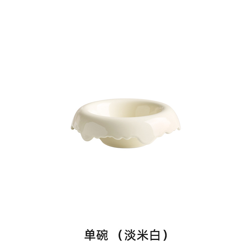 De alto aspecto de cerámica lindo aperitivo yogur de frutas desayuno postre tazón helado ensalada tazón pasillo joyería almacenamiento tazón