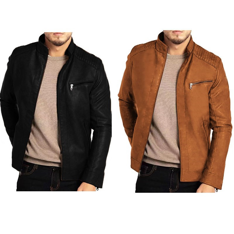 Men's Clothing sports PU jacket youth motorcycle windproof fitness jacket casual muscle men's leather jacket_voghion.com