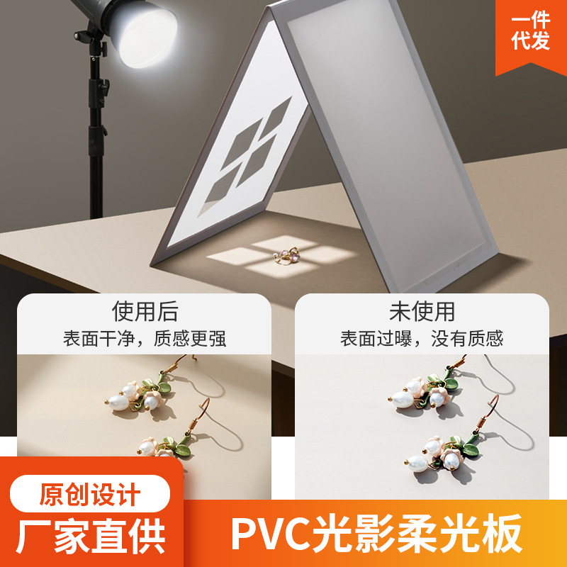 Upgraded PVC Light and Shadow Soft Light Board, Spot Effect Studio Shooting Props Background Cloth, Tear-resistant Photo Soft Light Screen
