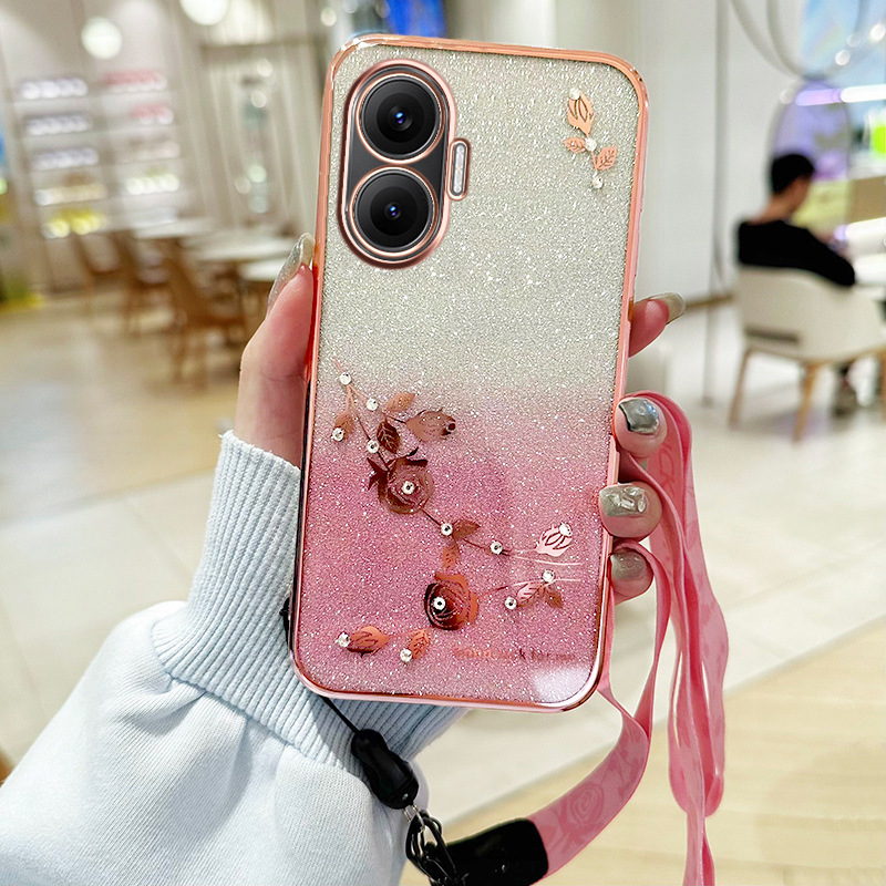 Gradient Eternal Flower Lanyard Style Suitable for Redmi Turbo4 Pro Long and Short Lanyard Phone Case Redmi Turbo4 Gradient Eternal Flower Lanyard Style Suitable for Redmi Turbo4 Pro Long and Short Lanyard Phone Case Redmi Turbo4