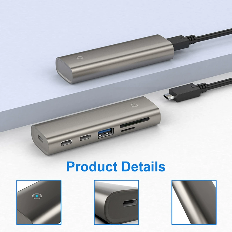 Шесть в одном удлинитель Type-C док USB3.1 Gen2 (10Gbps) USB HUB хаб производитель