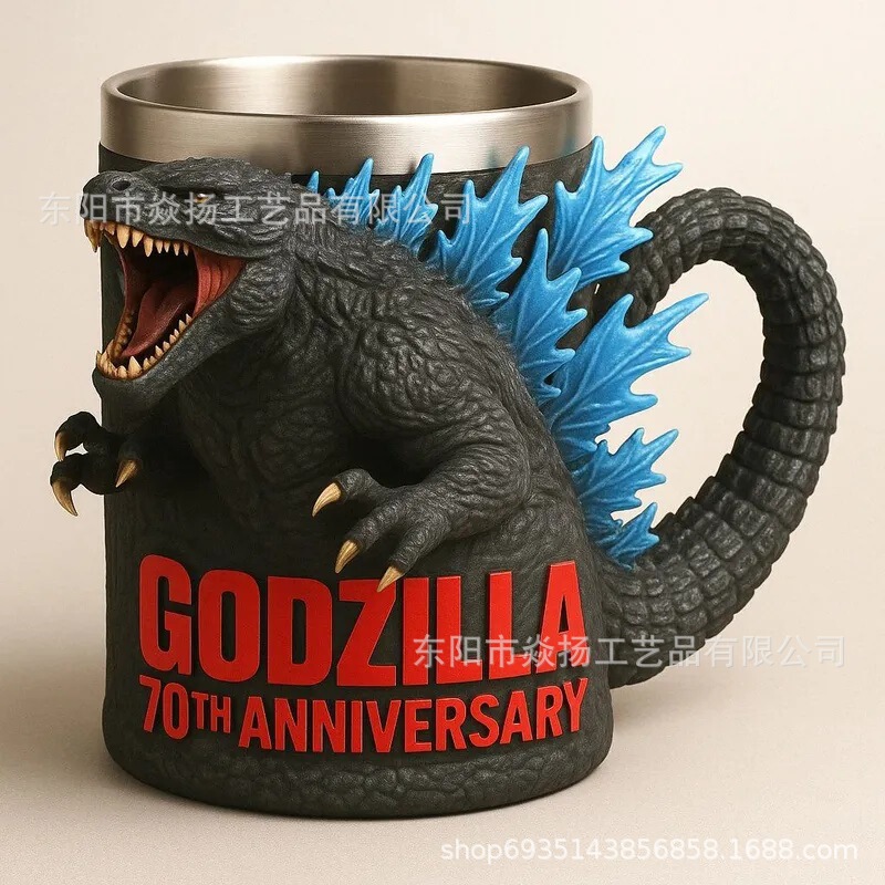 新品Godzilla 70thアニバーサリー3d mugゴジラ70周年记念树脂マグカップ|undefined