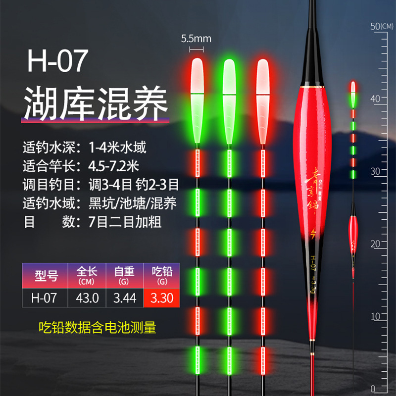 高灵敏7目2目加粗日夜两用夜光漂超亮醒目电子漂夜钓鲫鱼漂浮漂|undefined