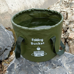 戶外摺疊水桶便攜式露營野餐釣魚桶戶外旅行多功能泡腳桶打水桶