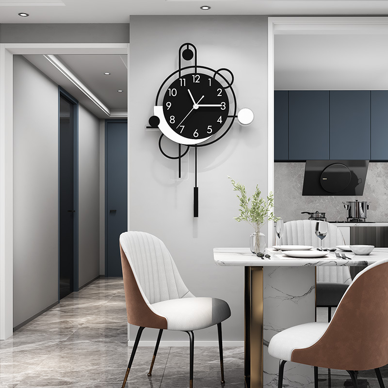 美世达厂家钟表客厅挂钟网红家用时尚创意简约现代时钟挂墙
