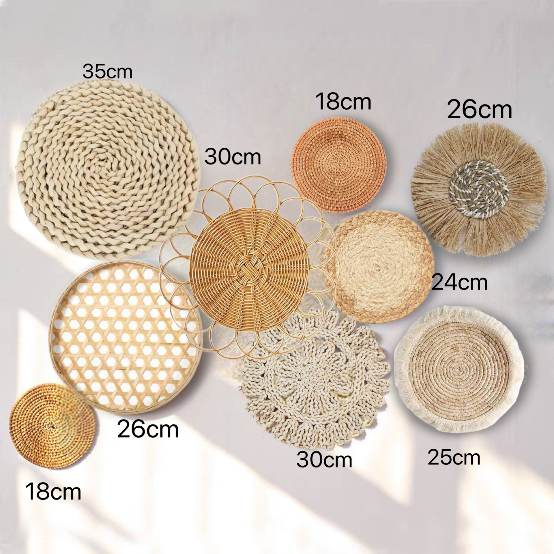 Decoración de Pared Tejida a Mano Estilo Pastoral para Restaurante y Paredes image 52