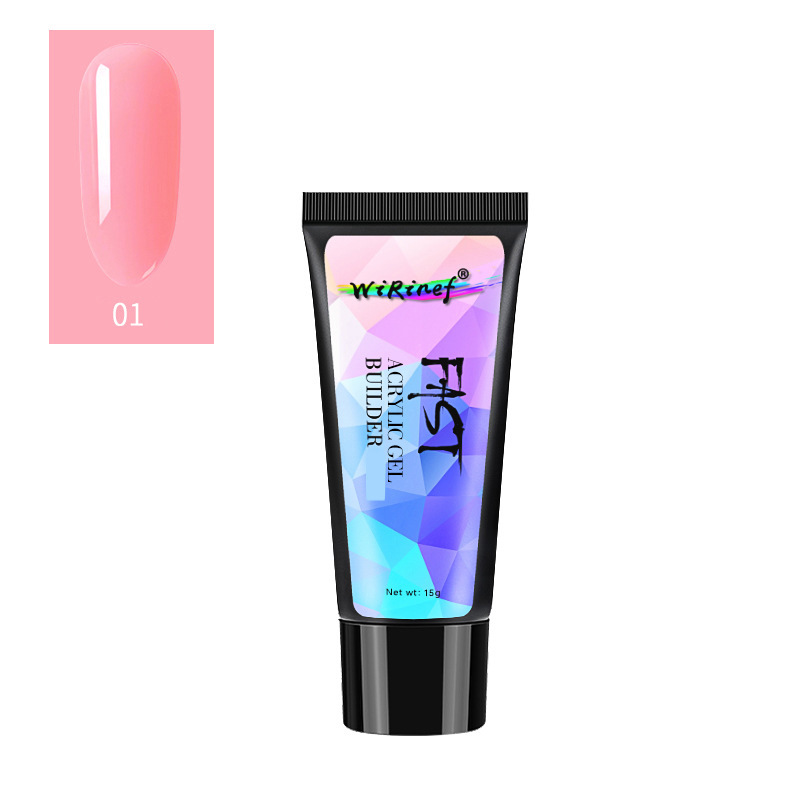 Cross-border WiRinef paper-free holder extension glue lengthening nail gel UV phototherapy nail glue sticky drill nail glue