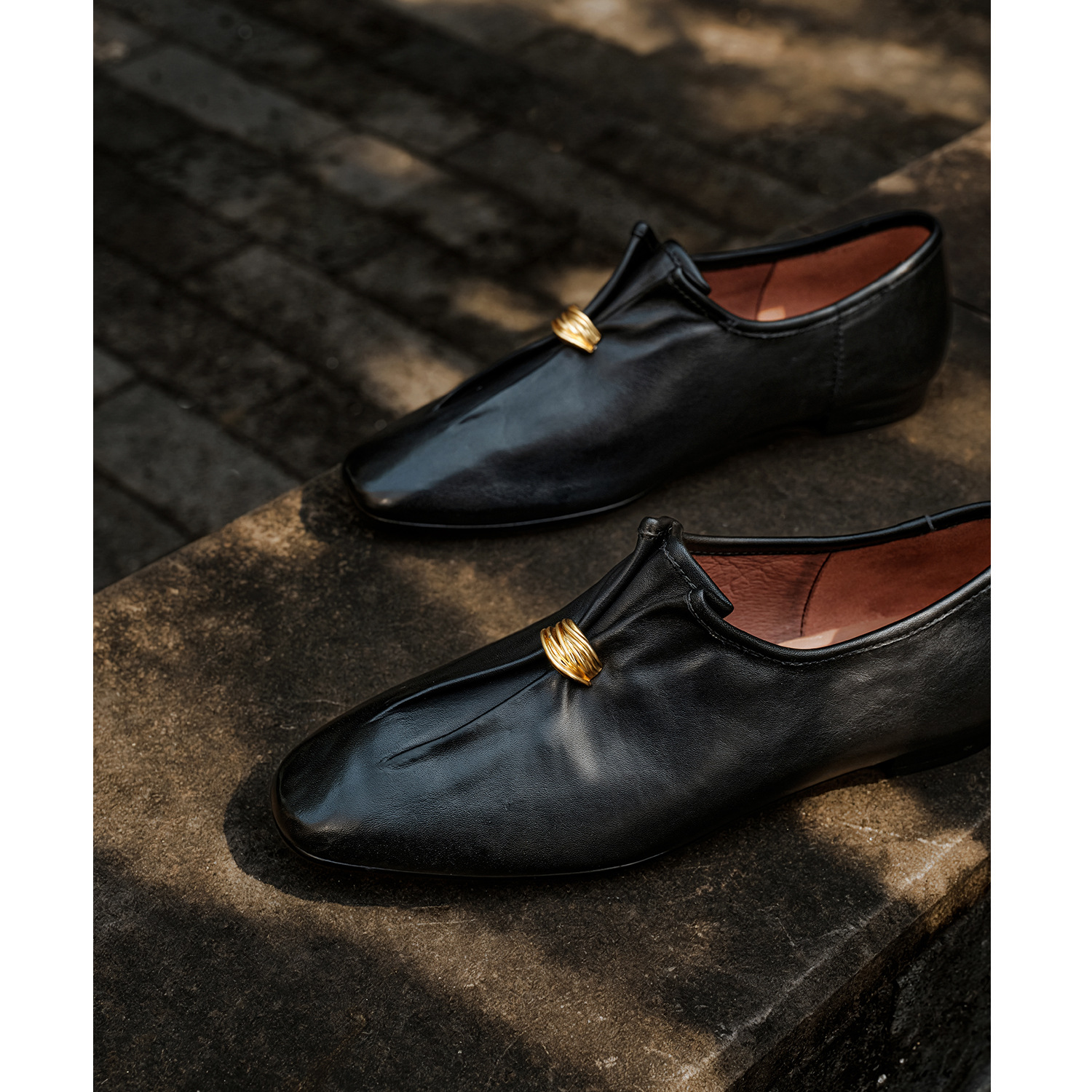 CHIKO Delphinia Round Toe Block Heels Loafers Shoes