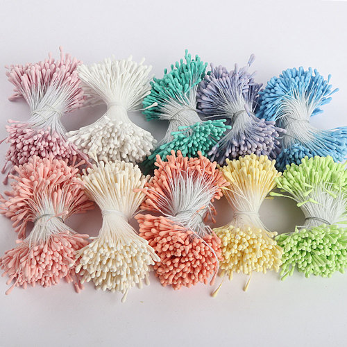 Multi-color optional 2mm matte flower stamen hair accessories flower heart bud flower handmade DIY artificial flower material