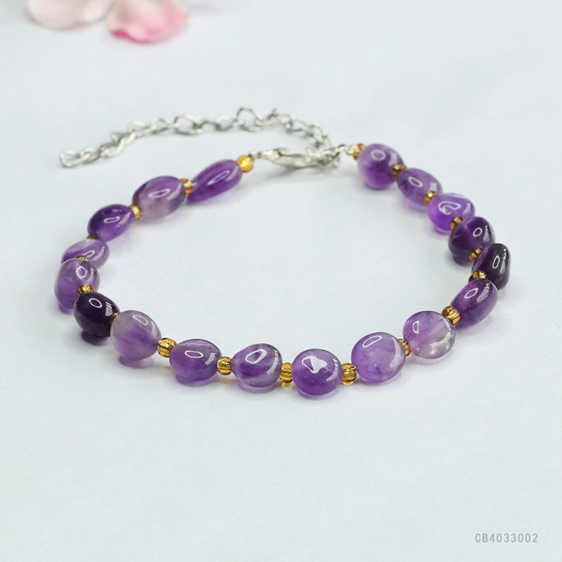 Натуральный аметист сопровождающая bracelet Jiuzilihuo браслет Caibao Factory оптом CB4033002