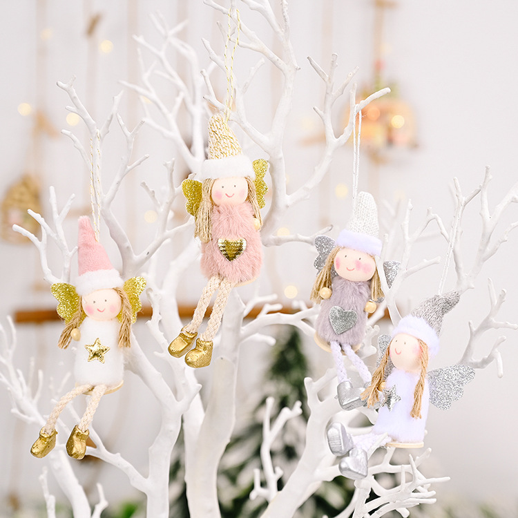 Cross-border Christmas Decoration Christmas Sitting Leg Hanging Angel Doll Pendant Christmas Tree Angel Ornaments Gift Hanging Pieces display picture 13