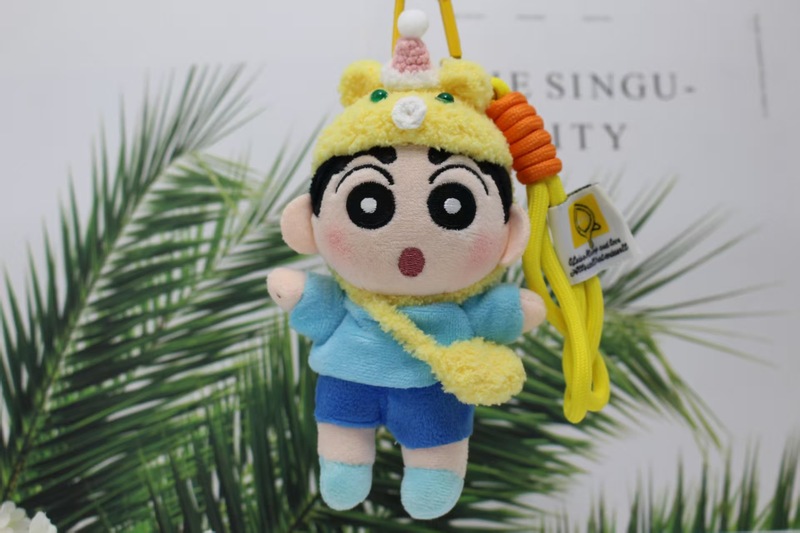 本物の 4inch クレヨンしんちゃんキーホルダーぬいぐるみ小さな人形 10 センチメートルペンダントブティックバッグ小さなペンダント|undefined