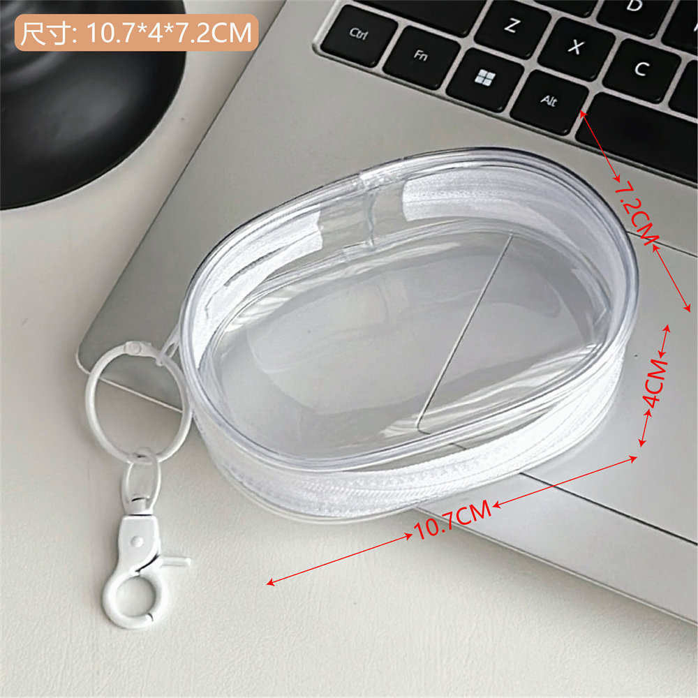 Japonés y coreano simple Internet celebridad transparente titular de la tarjeta estudiante portátil autobús ID tarjeta cubierta protectora brillo monedero