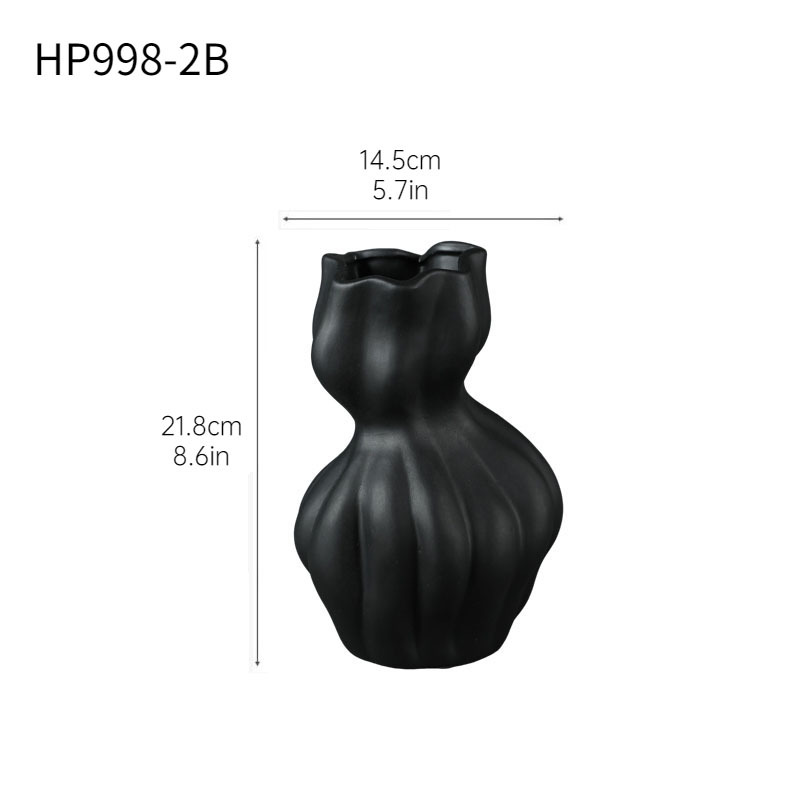 HP998-2B jarrón negro