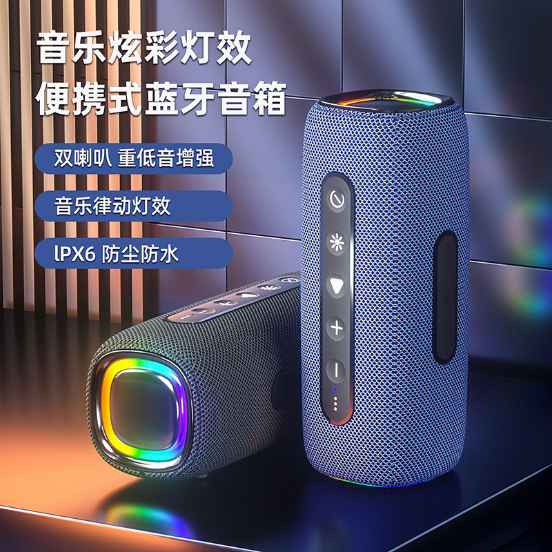 Nuevo altavoz Bluetooth inalámbrico al aire libre subwoofer portátil resistente al agua con luz RGB sonido de juego sonido