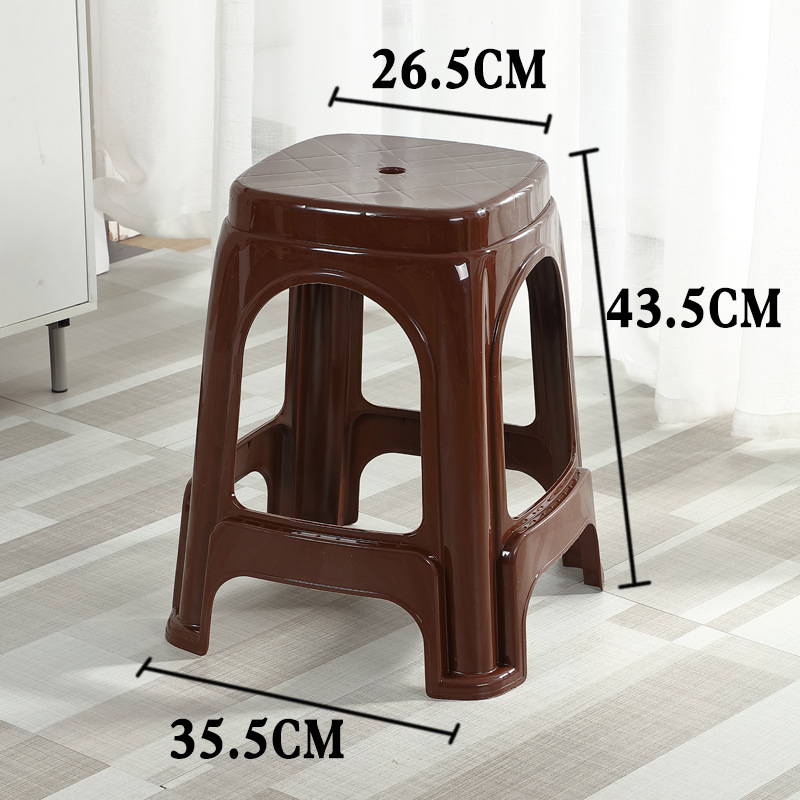 taburetes de plástico grueso para adultos en el hogar sala de estar mesa de comedor silla taburete alto taburete pequeño taburete bajo taburete cuadrado se puede apilar