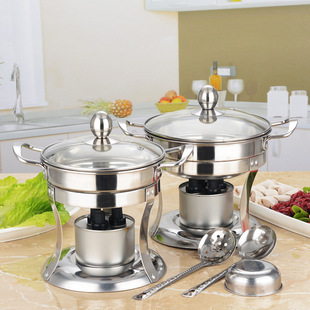 Cross-border small hot pot thickened bottom stove outdoor cooking mineral oil single small hot pot take-out self-catering