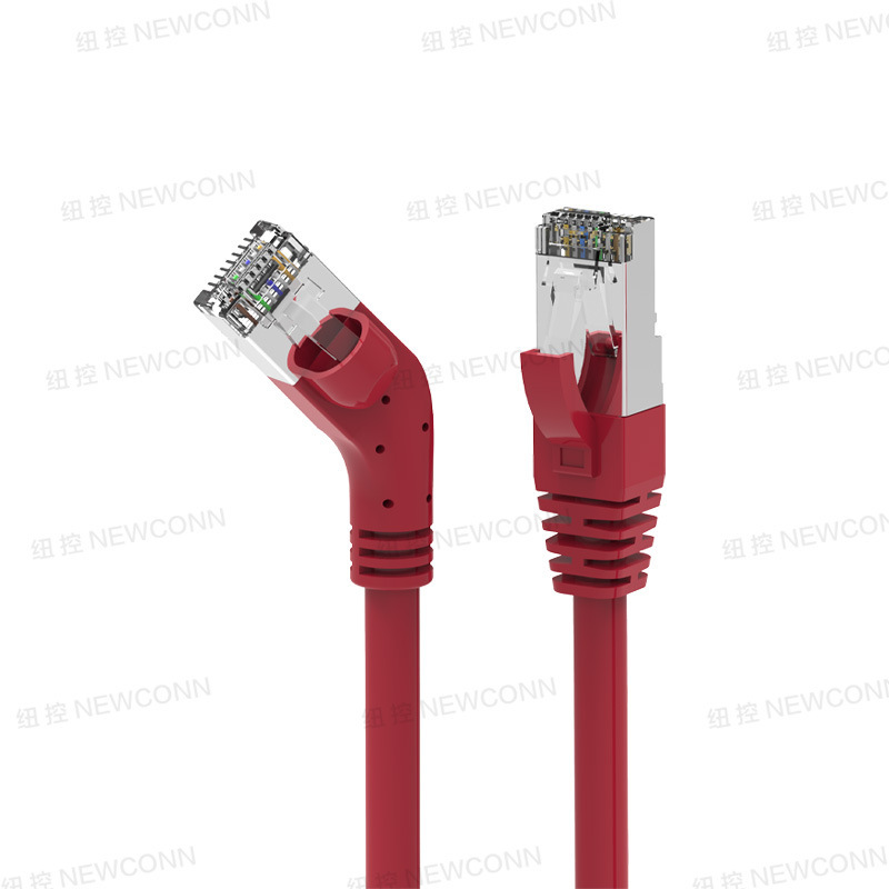 Category 6A Rj45 Patch Cable S/Ftp 45-Degree Crystal Head Suitable for Wired Network Data