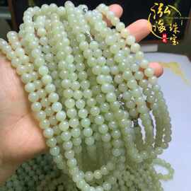 和田玉8mm妈妈项链 料质油润细腻  颜色漂亮 可DIY手串 厂家批发
