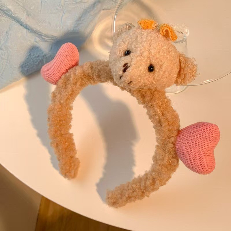 女の子の洗顔ヘッドバンド、かわいい漫画の猫のヘッドバンド、クマのイチゴの洗顔ヘアアクセサリー、メーカー在庫卸売|undefined