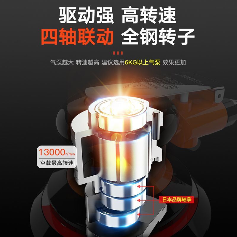 气动打磨机平面打磨机抛光机风动手持木工腻子5寸高速打蜡机l40