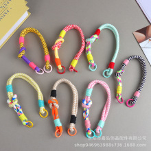 双股加粗手机挂绳彩色编织包包手提手腕绳手机壳挂饰品绳子女礼品